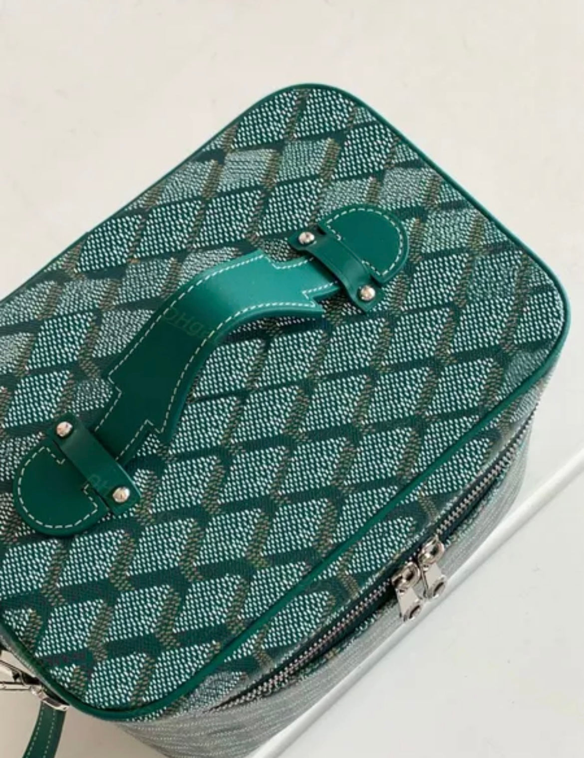 Genuine Leather Opulent Glow Cosmetics Bag
