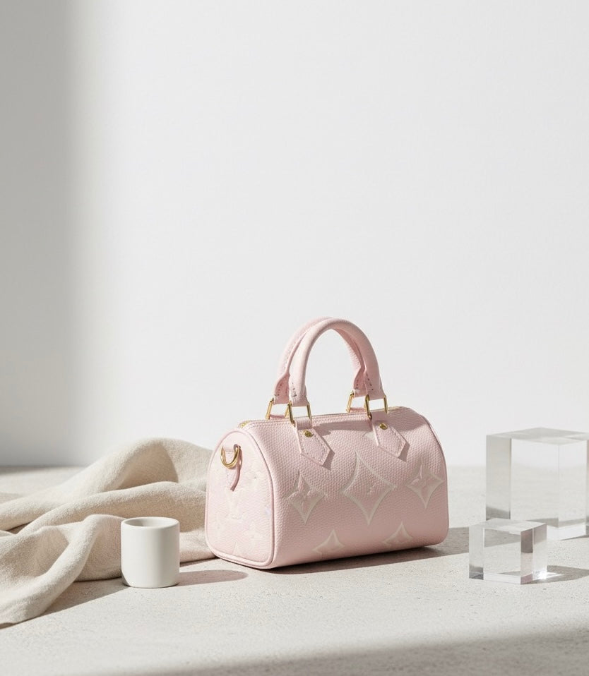 Monogram-Embossed Designer Bag