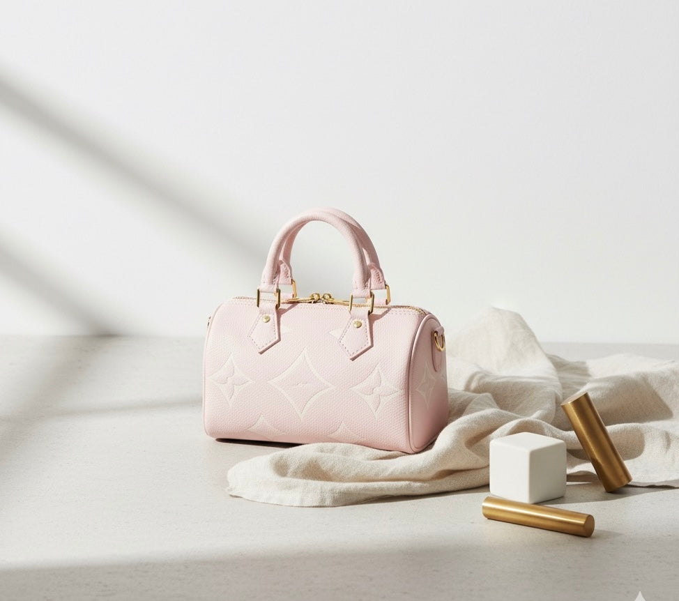 Monogram-Embossed Designer Bag