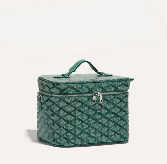 Genuine Leather Opulent Glow Cosmetics Bag