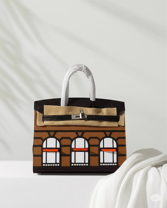 Real Leather Crocodile Patterned Seraphina Royale Luxury Bag
