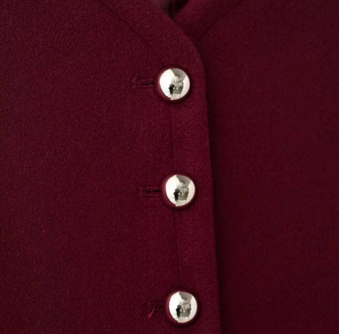 Cozy Loose-Knit Button Top with Round Neck
