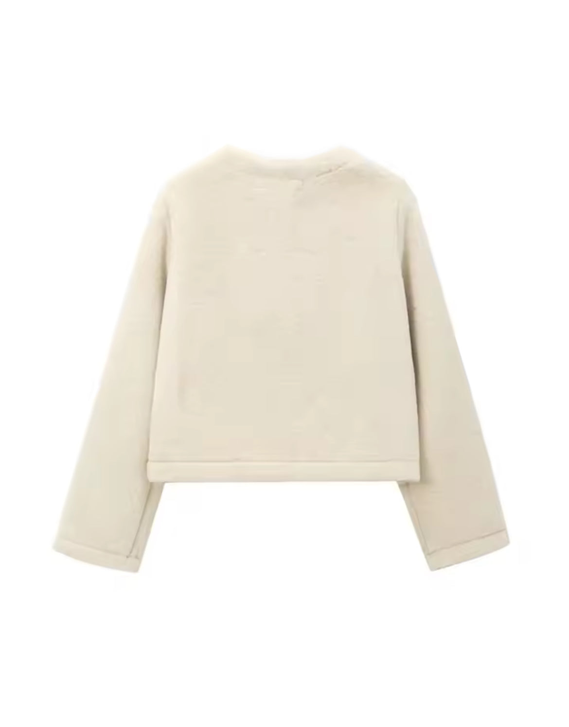 Women’s Thick Faux Fur Jacket – Warm Long Sleeve Coat with Front Toggle