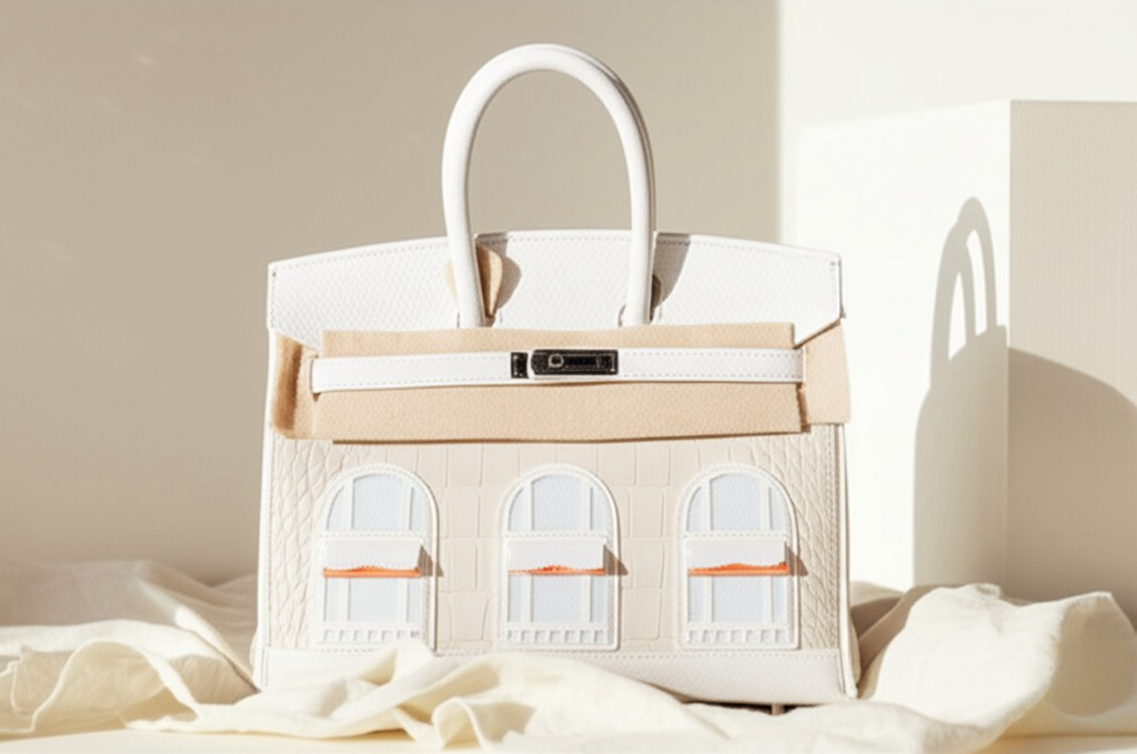 Real Leather Crocodile Patterned 
Maison Élise Signature Bag
