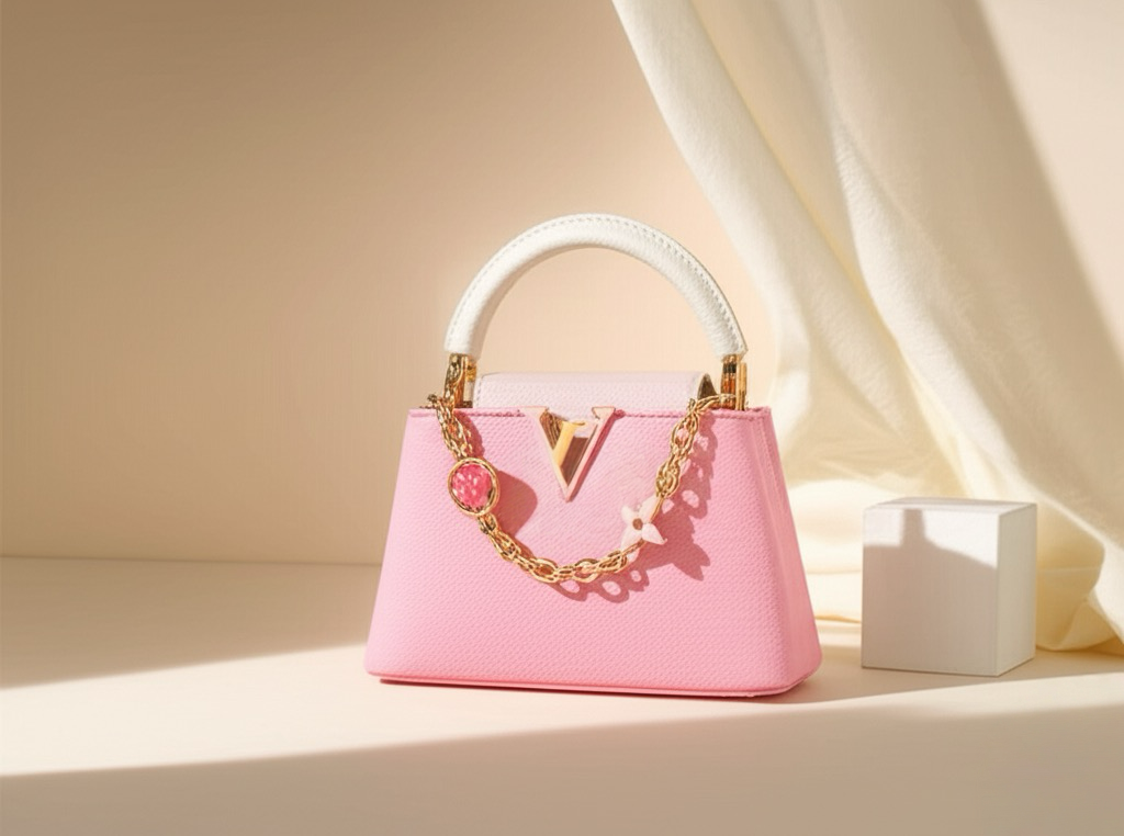 Real Leather Pink Luxury Bag