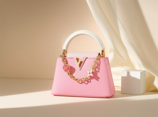 Real Leather Pink Luxury Bag