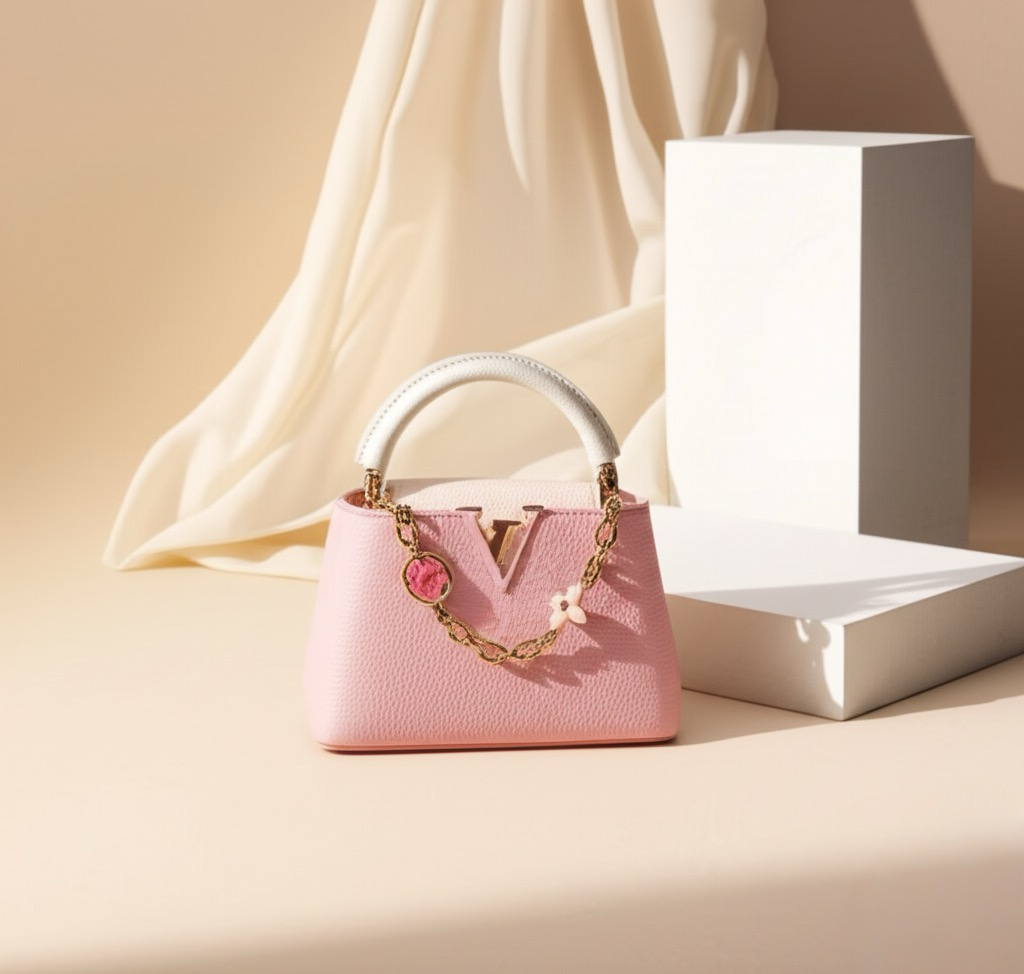 Real Leather Pink Luxury Bag