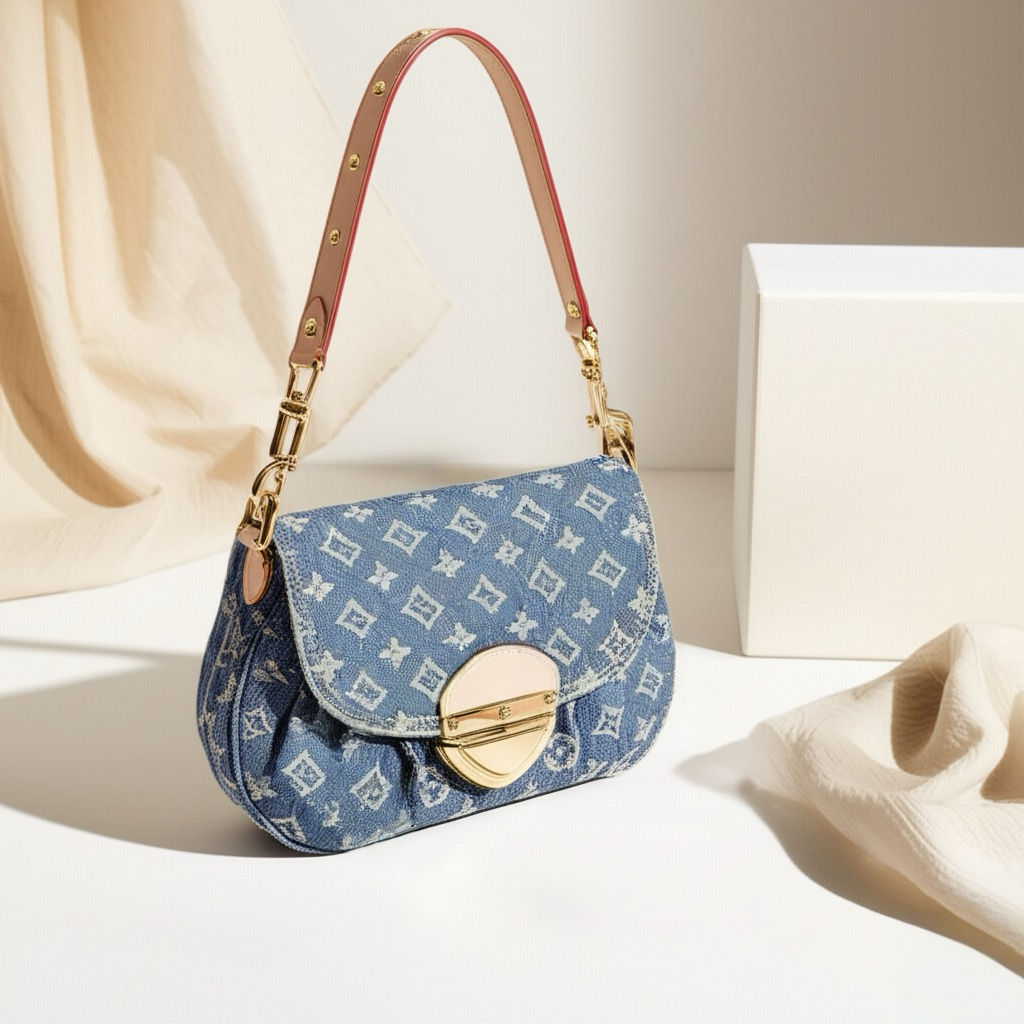 Bella Denim Shoulder
 Luxury Bag