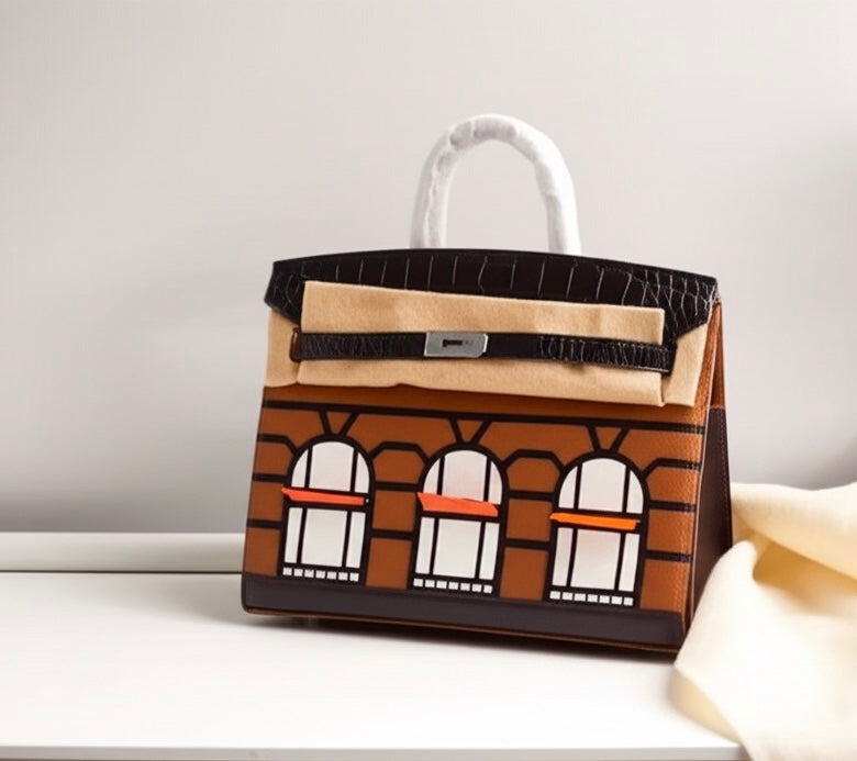 Real Leather Crocodile Patterned Seraphina Royale Luxury Bag