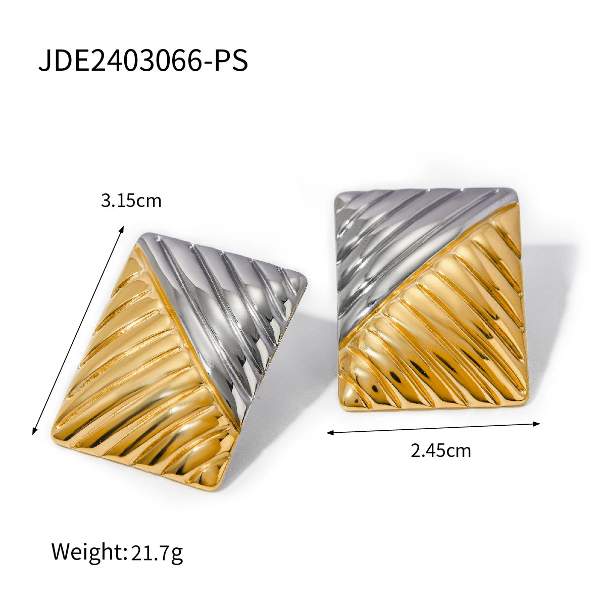 18K Plated 316L Stud Earrings