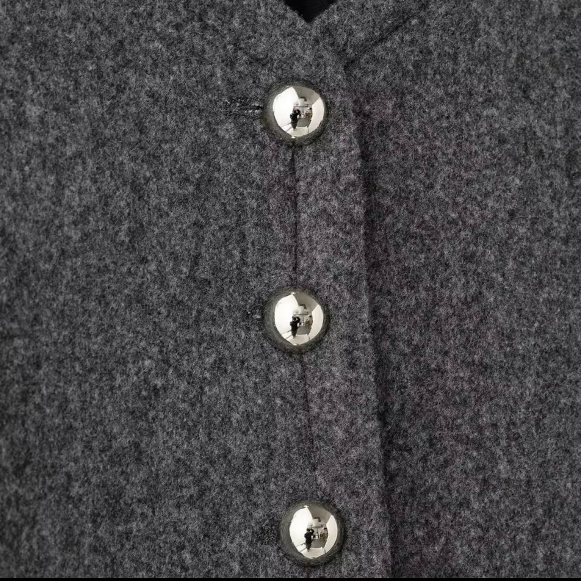 Cozy Loose-Knit Button Top with Round Neck