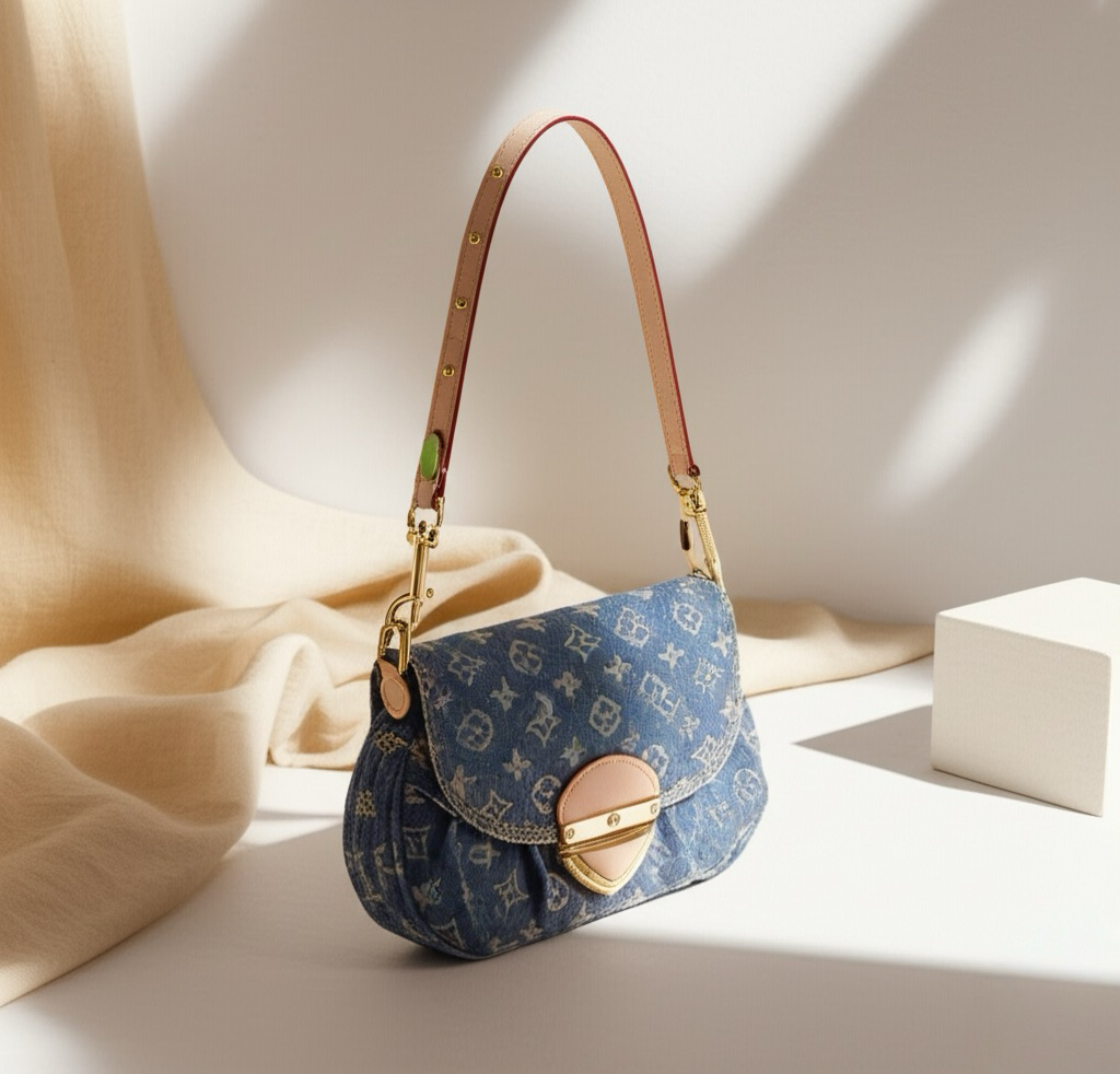Bella Denim Shoulder
 Luxury Bag