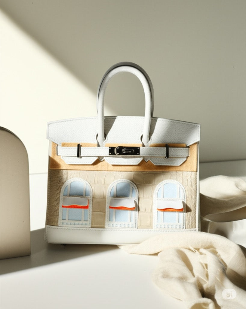 Real Leather Crocodile Patterned 
Maison Élise Signature Bag