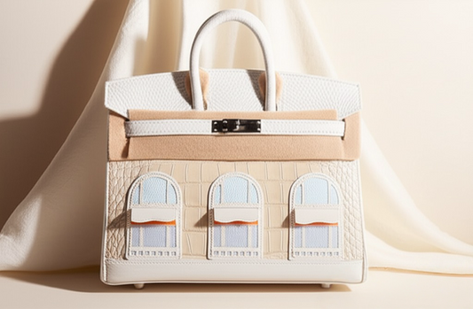 Real Leather Crocodile Patterned 
Maison Élise Signature Bag