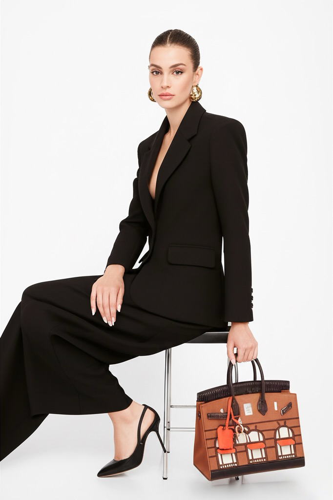 Real Leather Crocodile Patterned Seraphina Royale Luxury Bag