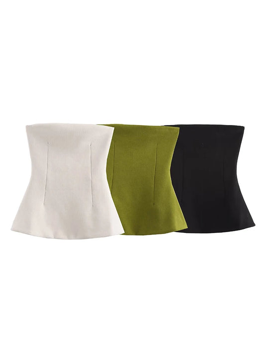 Slim Simple Double-Sided Cloth Chest Wrap Top