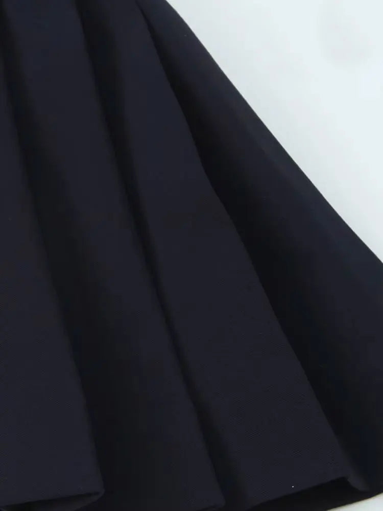 Pleated Mini Dress with Side Loops