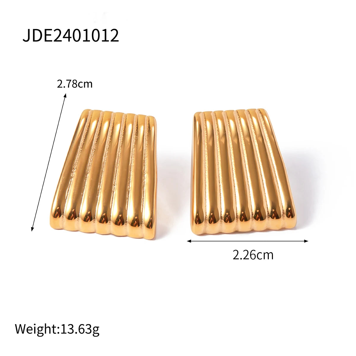 18K Plated 316L Stud Earrings