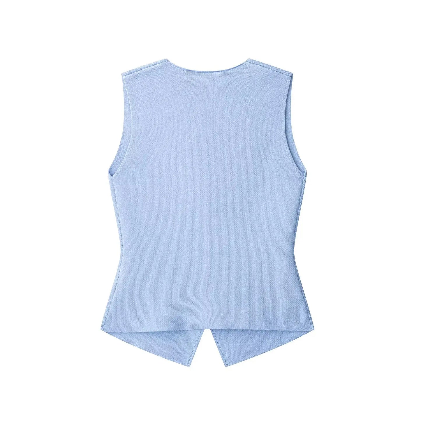 V-Neck Sleeveless Knitted Vest